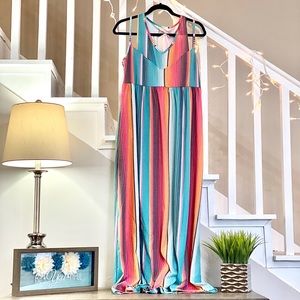 Just arrived! Soft and comfy serape maxi dress!